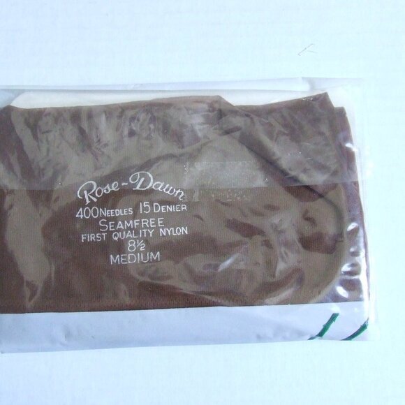 Rose Dawn stockings vintage unused beige thigh high NWOT nylons pantyhose new - Picture 2 of 7